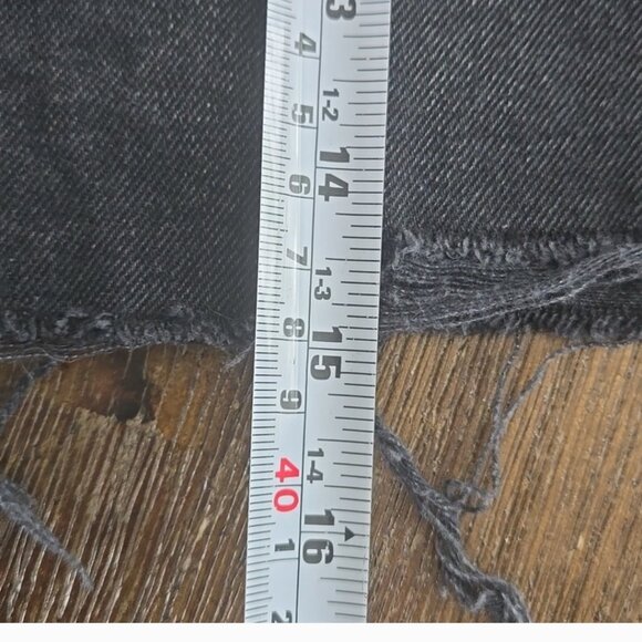 Denim co black denim distressed mini skirt size 11-12 - Picture 10 of 10